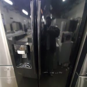 Black Samsung side by side Refrigerator