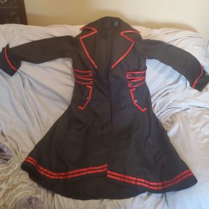 Black Coat With Red Trim LG