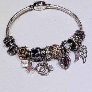 Chamilia Braclet with 12 Charms with Swarovski crystals